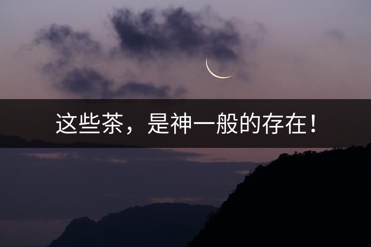 這些茶，是神一般的存在！