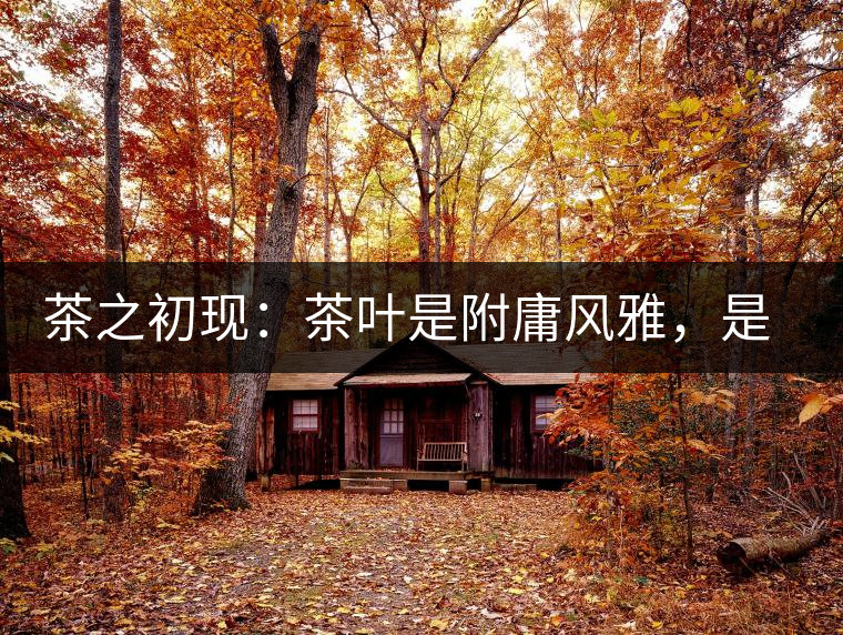 茶之初現(xiàn)：茶葉是附庸風雅，是禪茶一味，更是王朝興衰