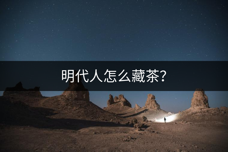 明代人怎么藏茶？