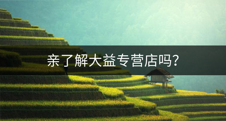 親了解大益專營店嗎？