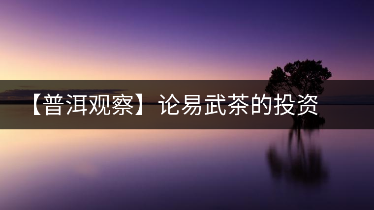 【普洱觀察】論易武茶的投資價(jià)值