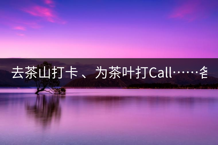 去茶山打卡 、為茶葉打Call……各路人馬為何如此鐘愛產(chǎn)地源頭？ 2018-04-09 18:14 興