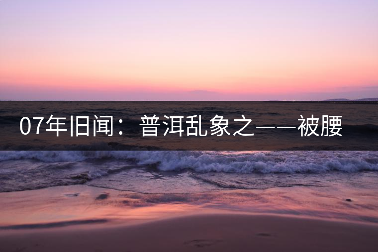 07年舊聞:普洱亂象之——被腰斬的古樹茶 07年舊聞:普洱亂象之——被腰斬的古樹茶
