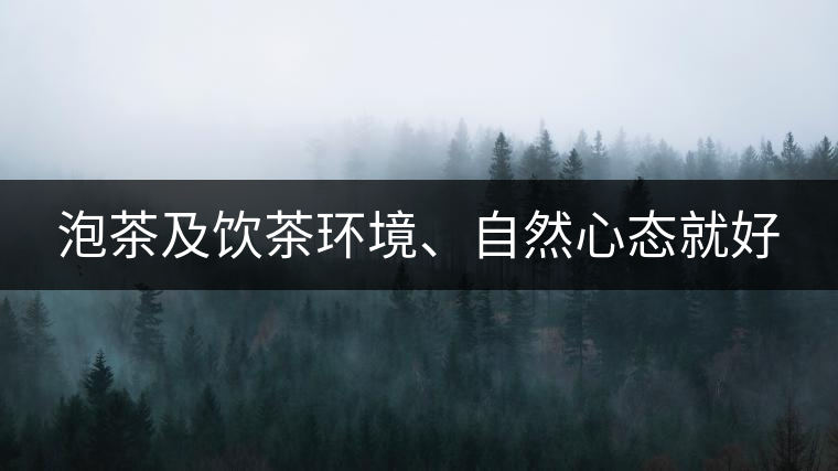 泡茶及飲茶環(huán)境、自然心態(tài)就好