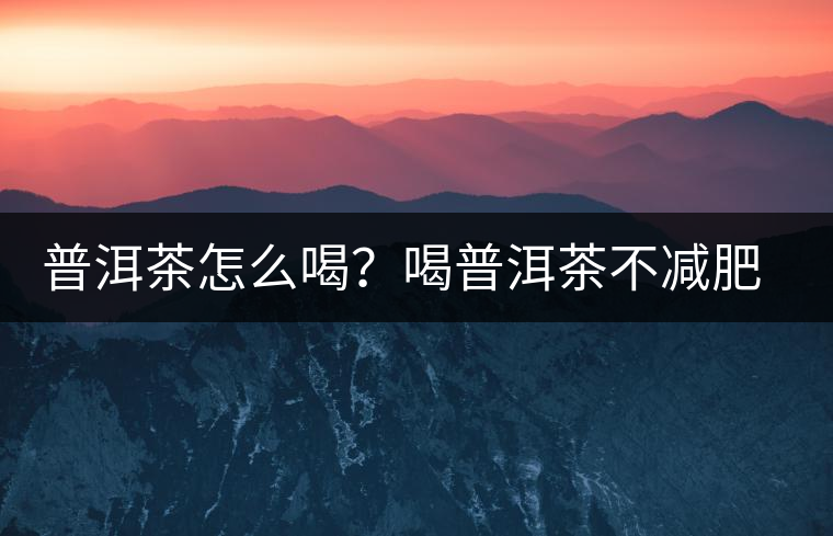 普洱茶怎么喝？喝普洱茶不減肥是為什么呢？喝普洱茶減肥要注意什么？