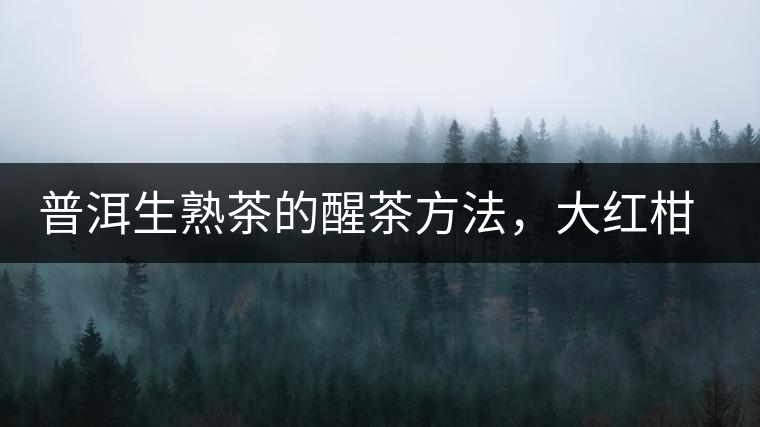 普洱生熟茶的醒茶方法，大紅柑與小青柑對比