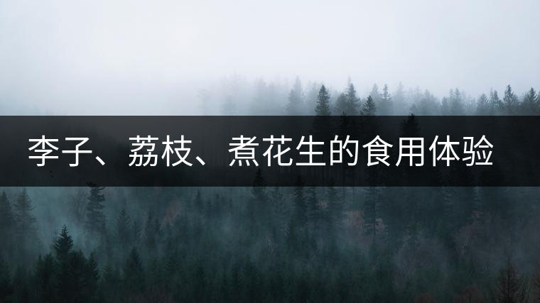 李子、荔枝、煮花生的食用體驗(yàn)來比對(duì)普洱茶的湯體口感