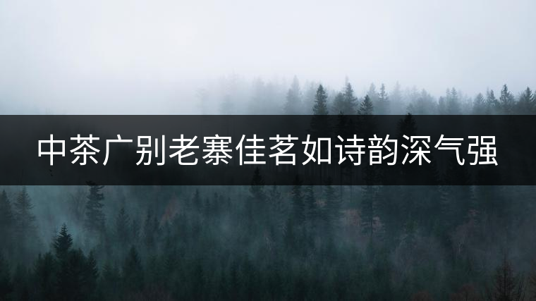 中茶廣別老寨佳茗如詩韻深氣強