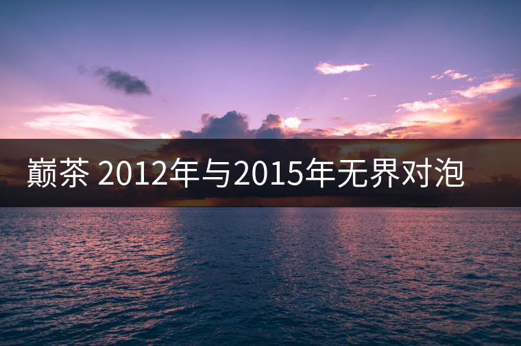 巔茶 2012年與2015年無(wú)界對(duì)泡啟示錄！