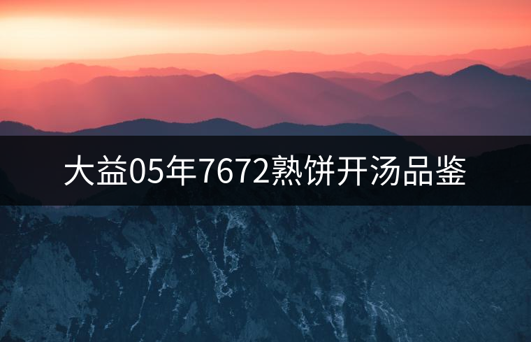 大益05年7672熟餅開湯品鑒 大益05年7672熟餅開湯品鑒