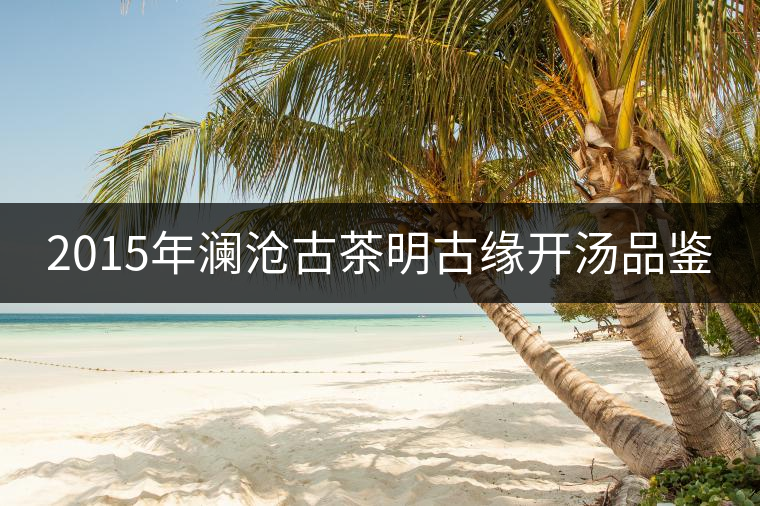 2015年瀾滄古茶明古緣開湯品鑒 2015年瀾滄古茶明古緣開湯品鑒