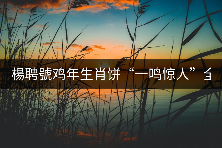 楊聘號雞年生肖餅“一鳴驚人”全國上市！