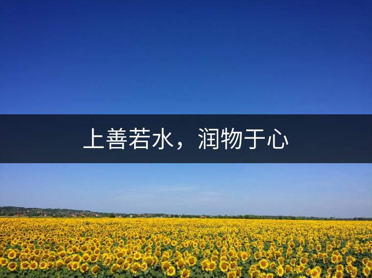 上善若水，潤物于心