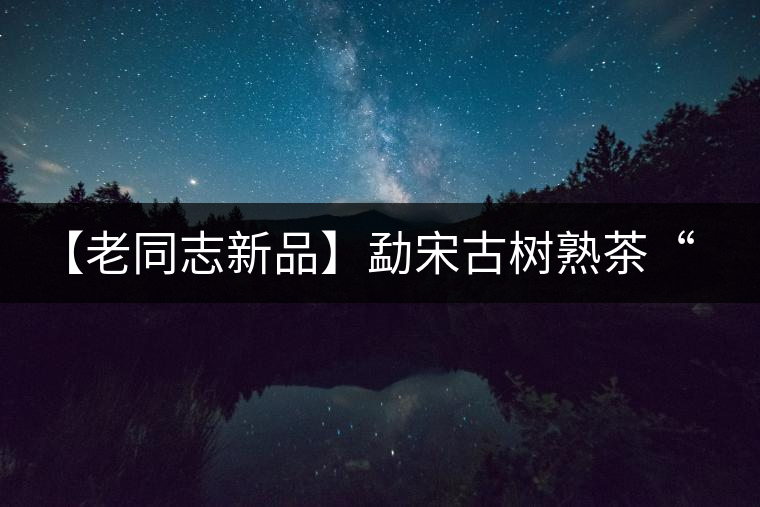 【老同志新品】勐宋古樹熟茶“ 夏雨”— 飲茶伴夏，只為您！