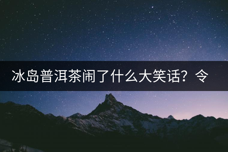 冰島普洱茶鬧了什么大笑話？令茶界人士們捧腹大笑？