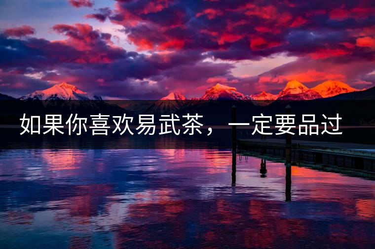 如果你喜歡易武茶，一定要品過丁家寨才知道易武的魅力