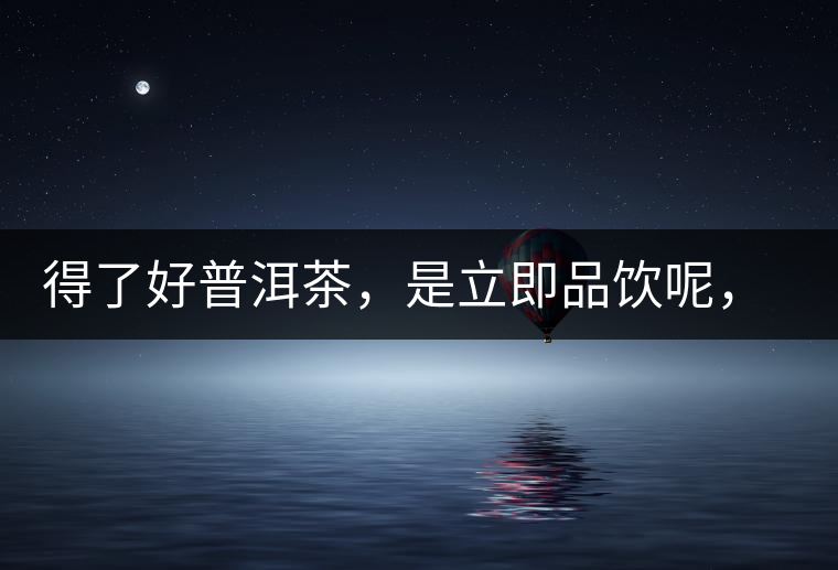 得了好普洱茶，是立即品飲呢，還是收藏？