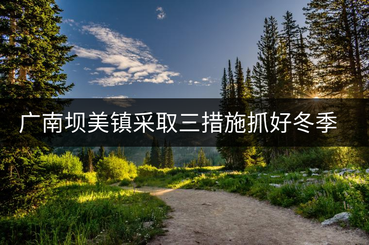 廣南壩美鎮(zhèn)采取三措施抓好冬季茶園管理 廣南壩美鎮(zhèn)采取三措施抓好冬季茶園管理