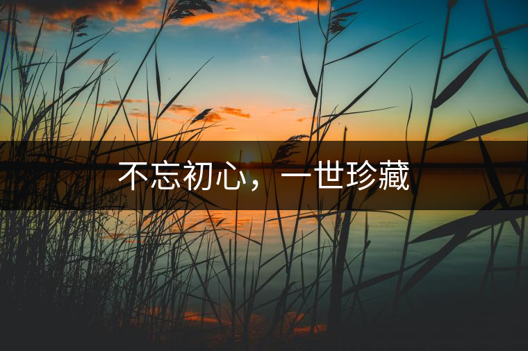 不忘初心，一世珍藏