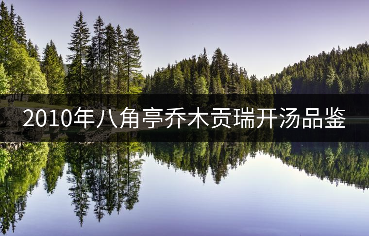 2010年八角亭喬木貢瑞開湯品鑒 2010年八角亭喬木貢瑞開湯品鑒