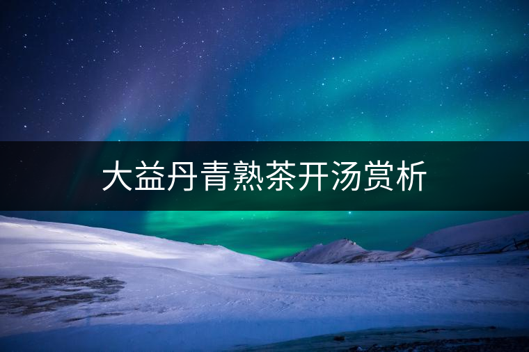 大益丹青熟茶開(kāi)湯賞析 大益丹青熟茶開(kāi)湯賞析