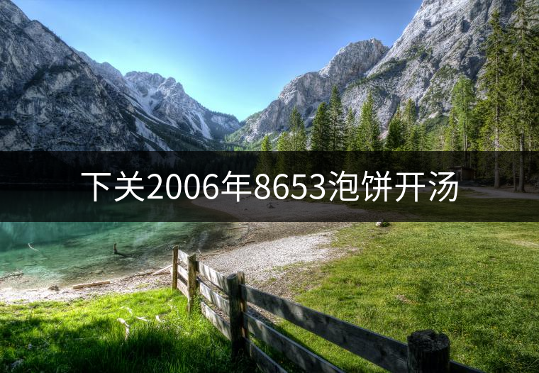 下關2006年8653泡餅開湯 下關2006年8653泡餅開湯