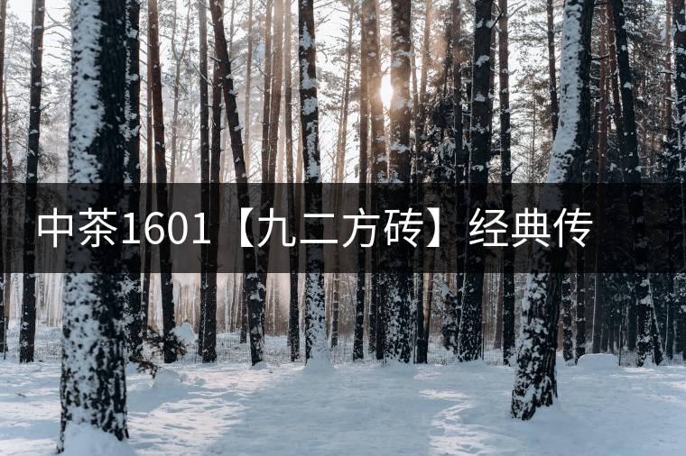 中茶1601【九二方磚】經(jīng)典傳承，巔峰即現(xiàn)