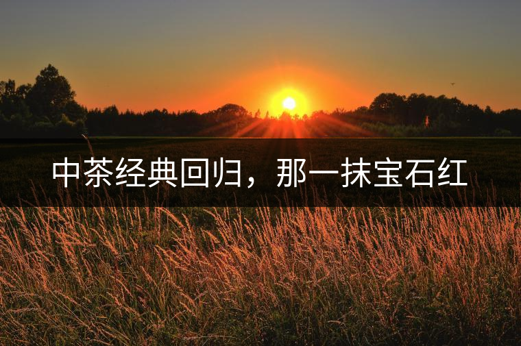中茶經(jīng)典回歸，那一抹寶石紅