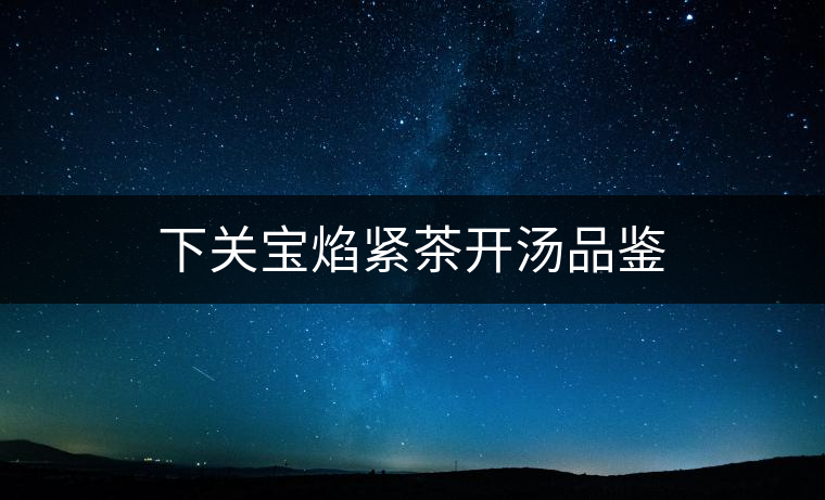 下關寶焰緊茶開湯品鑒