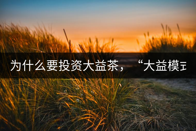為什么要投資大益茶，“大益模式”告訴你！