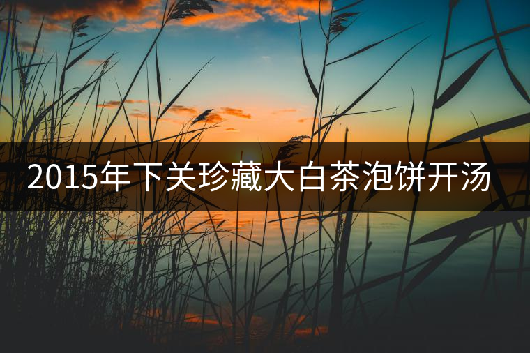 2015年下關(guān)珍藏大白茶泡餅開(kāi)湯品鑒