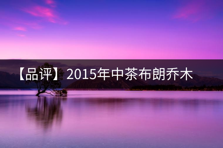 【品評】2015年中茶布朗喬木老樹茶