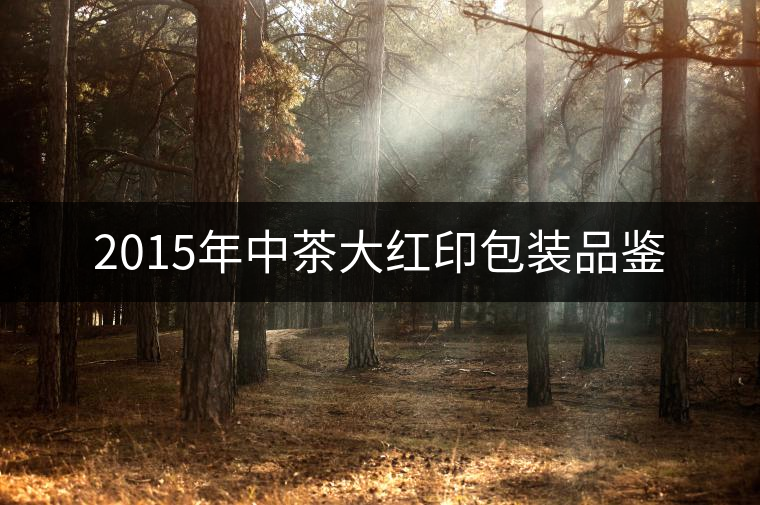 2015年中茶大紅印包裝品鑒