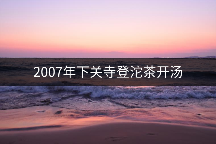 2007年下關寺登沱茶開湯