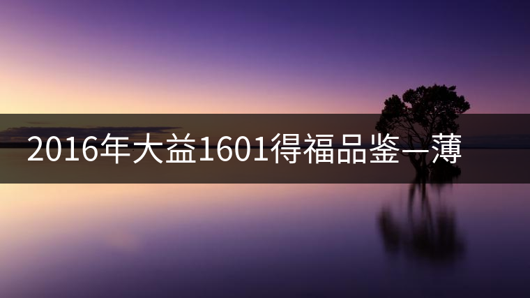2016年大益1601得福品鑒—薄身板，厚滋味