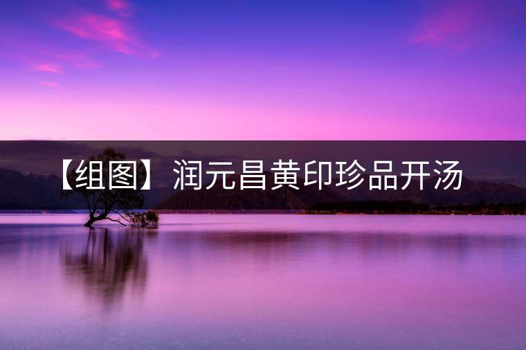 【組圖】潤(rùn)元昌黃印珍品開(kāi)湯