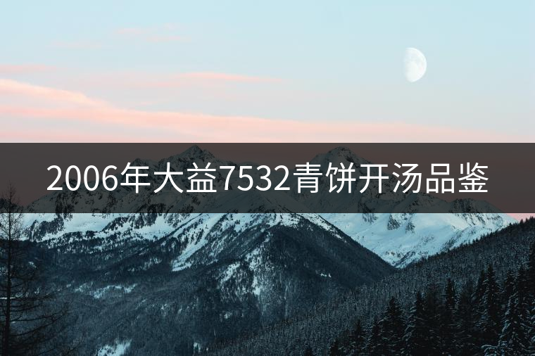 2006年大益7532青餅開湯品鑒 2006年大益7532青餅開湯品鑒