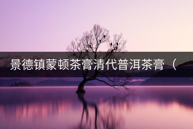 景德鎮(zhèn)蒙頓茶膏清代普洱茶膏（復(fù)刻版）品評(píng)