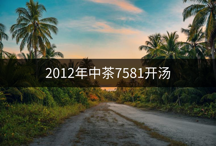 2012年中茶7581開湯