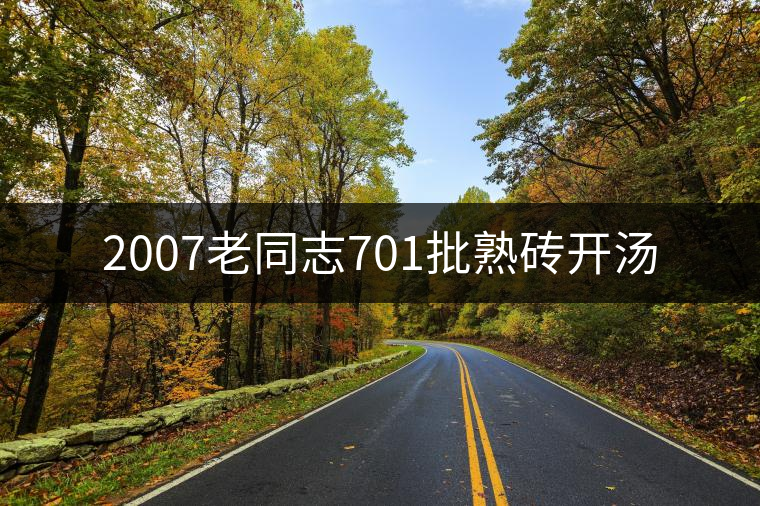 2007老同志701批熟磚開湯