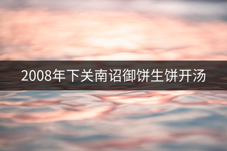 2008年下關南詔御餅生餅開湯 2008年下關南詔御餅生餅開湯