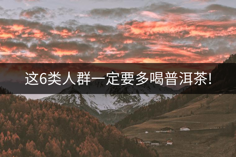 這6類人群一定要多喝普洱茶! 這6類人群一定要多喝普洱茶!