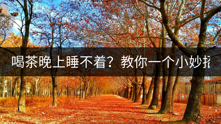 喝茶晚上睡不著？教你一個小妙招！