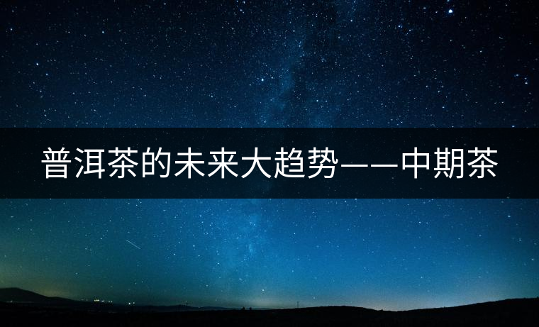 普洱茶的未來(lái)大趨勢(shì)——中期茶