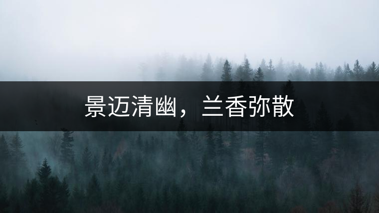 景邁清幽，蘭香彌散