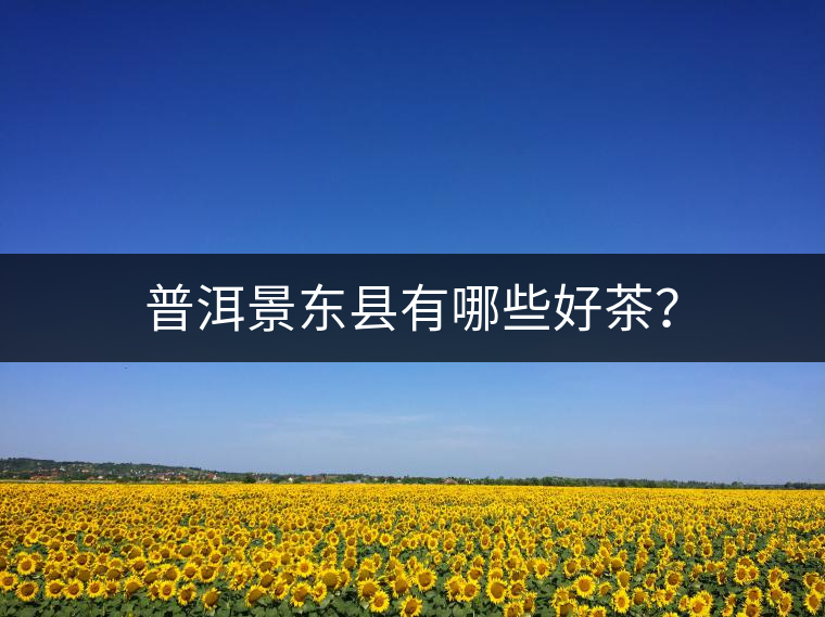 普洱景東縣有哪些好茶？