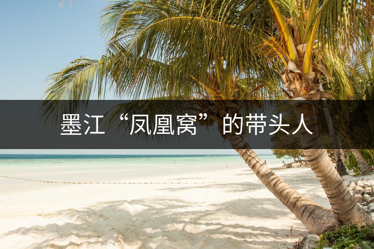 墨江“鳳凰窩”的帶頭人 墨江“鳳凰窩”的帶頭人