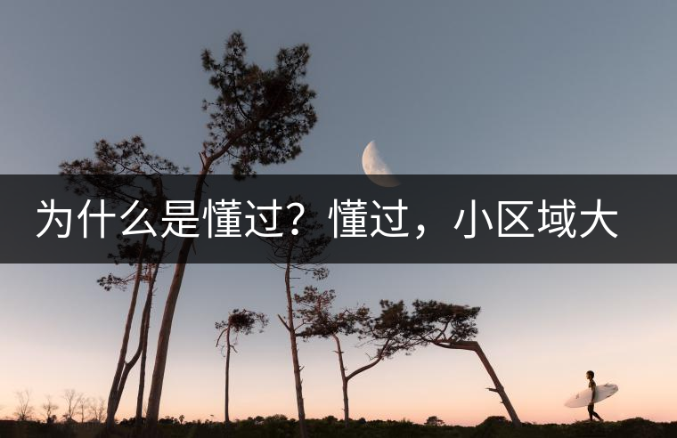 為什么是懂過？懂過，小區(qū)域大智慧