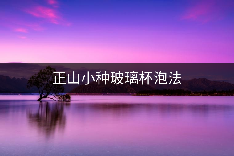 正山小種玻璃杯泡法