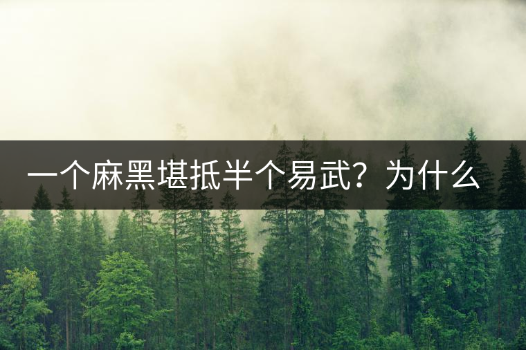 一個(gè)麻黑堪抵半個(gè)易武？為什么這么好喝？